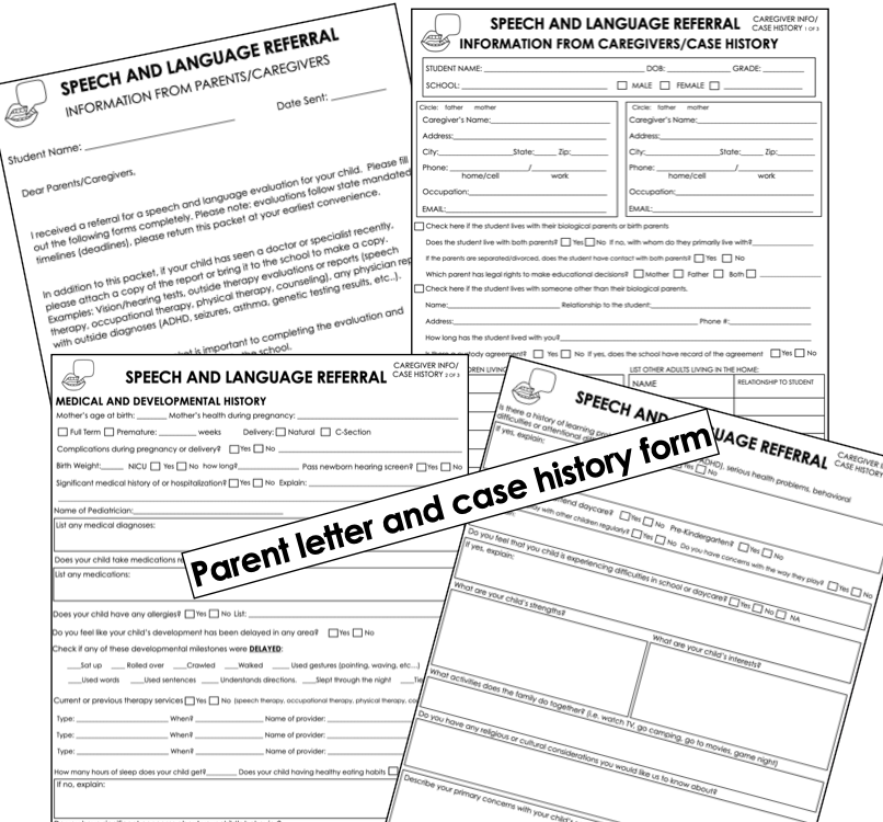 The School SLP Case Management Kit ~ The forms you wish you had!