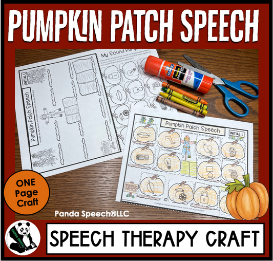 Pumpkin Patch Speech ~ One Page Speech and Language Craft