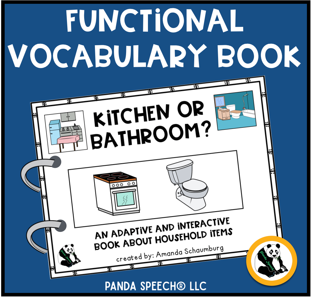 Functional Vocabulary Book: Kitchen or Bathroom? Print & Make Book