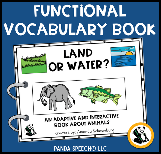 Functional Vocabulary Book: Land or Water Animal?  Print & Make Book