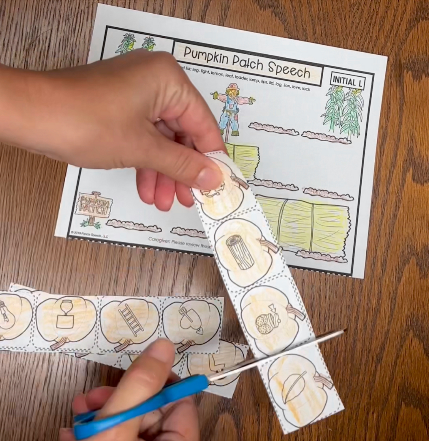 Pumpkin Patch Speech ~ One Page Speech and Language Craft