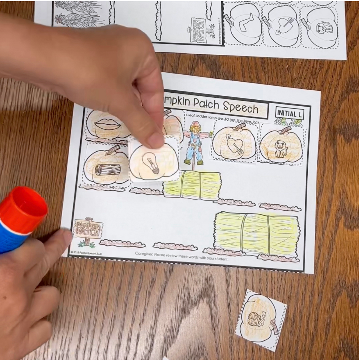 Pumpkin Patch Speech ~ One Page Speech and Language Craft