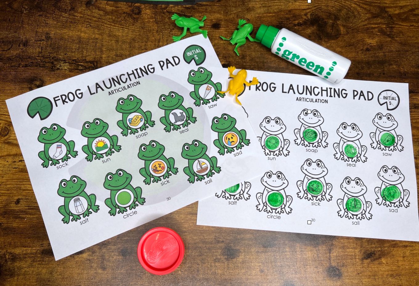 Frog Launching Pad for Articulation Toy Companion for Plastic Hopping Frogs