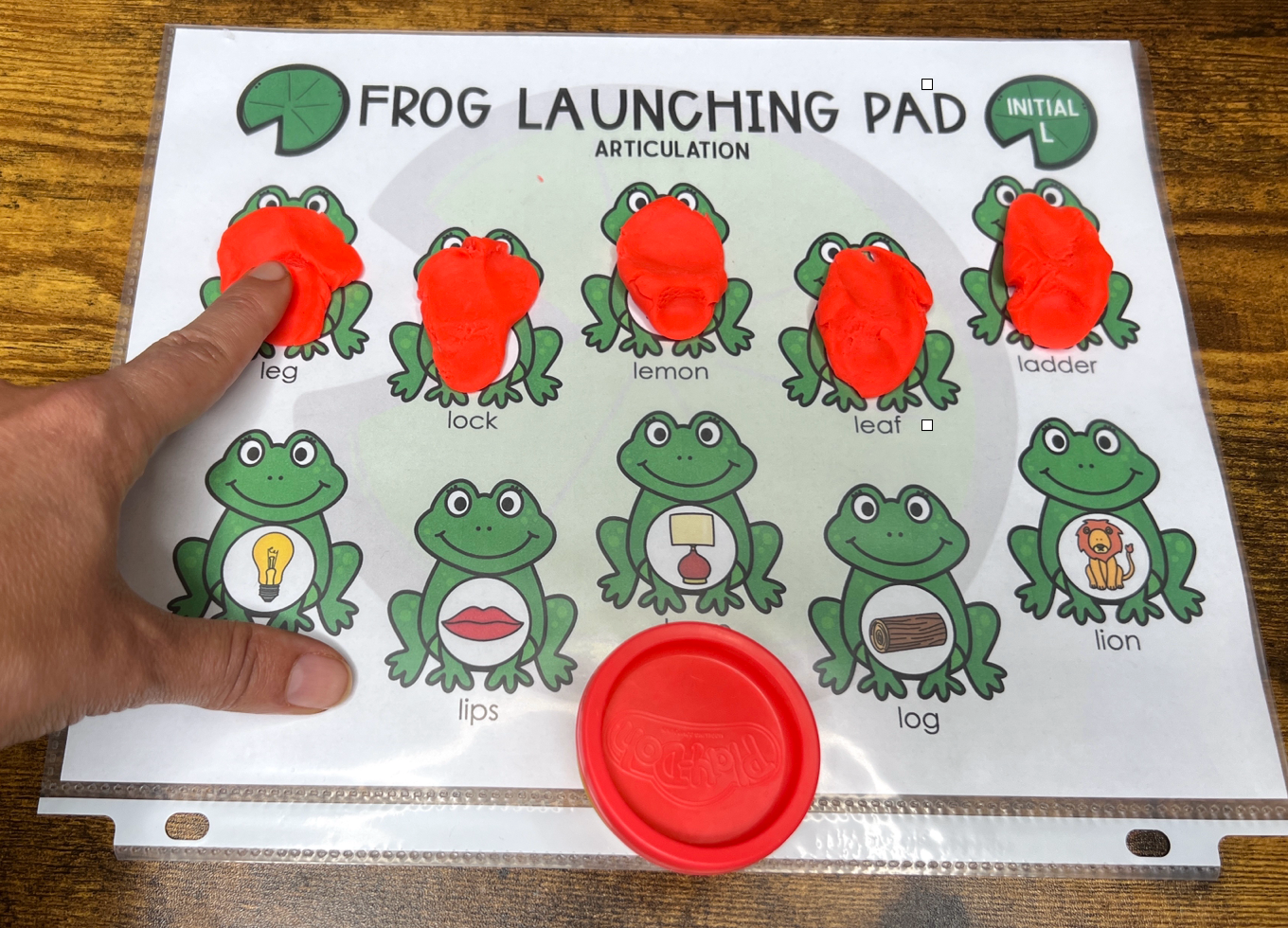 Frog Launching Pad for Articulation Toy Companion for Plastic Hopping Frogs