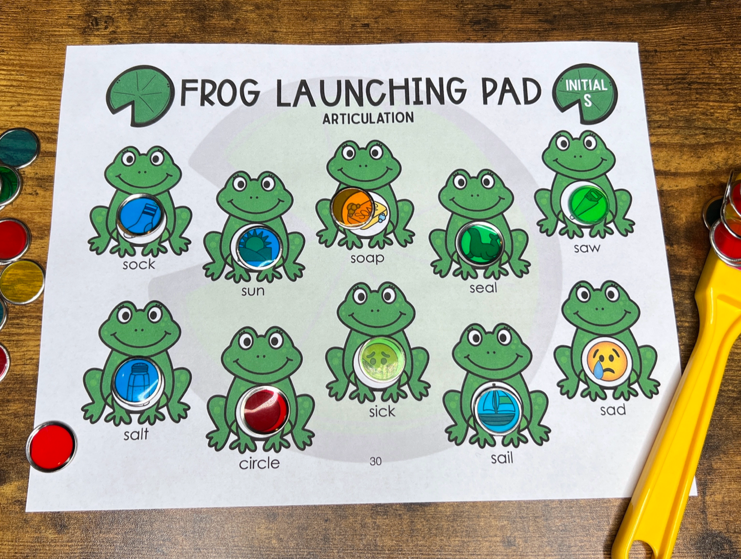 Frog Launching Pad for Articulation Toy Companion for Plastic Hopping Frogs