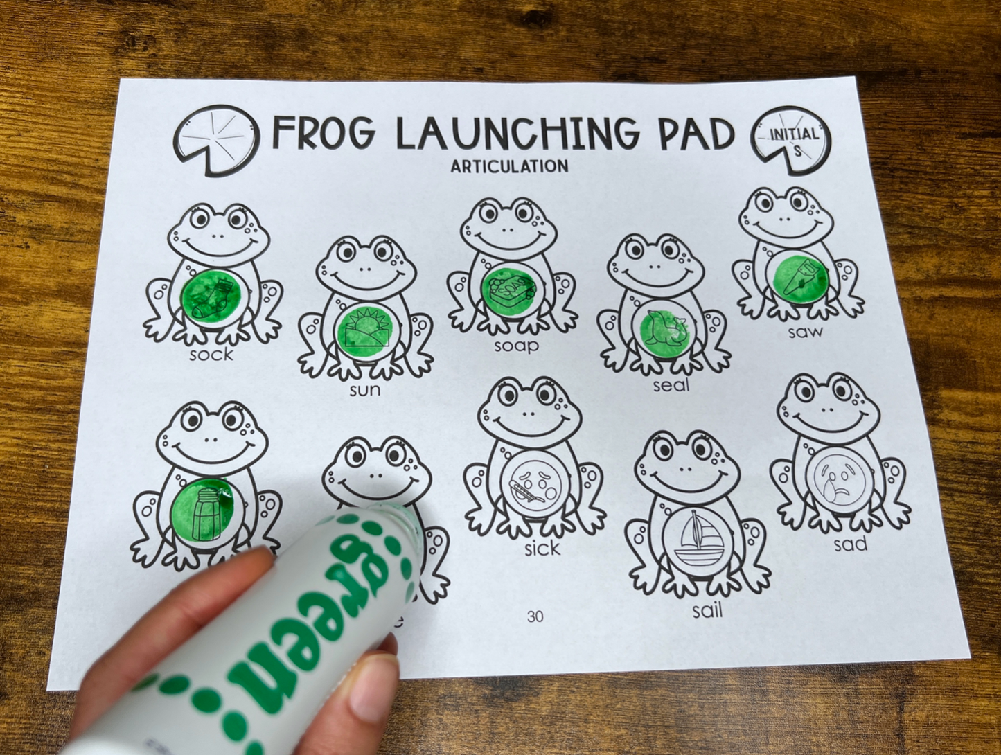 Frog Launching Pad for Articulation Toy Companion for Plastic Hopping Frogs