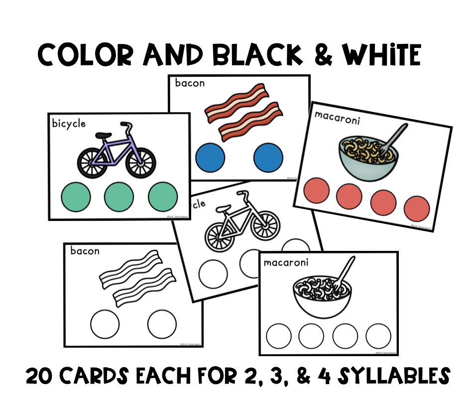 Multi-Syllabic Cue Cards for Speech Therapy (tactile cues!)