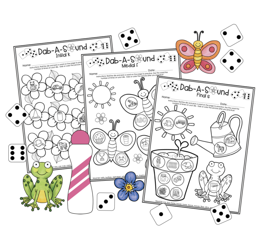 Dab a Sound Spring ~ Print & Go for Articulation SpeechTherapy