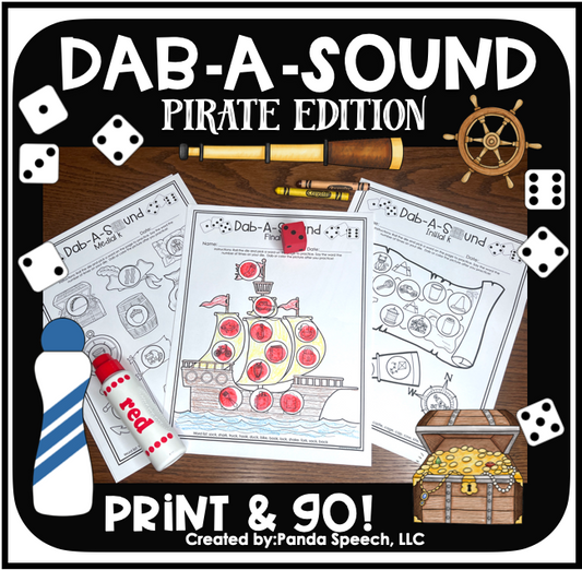 Dab a Sound Pirate Edition ~ Print & Go for Articulation Speech Therapy