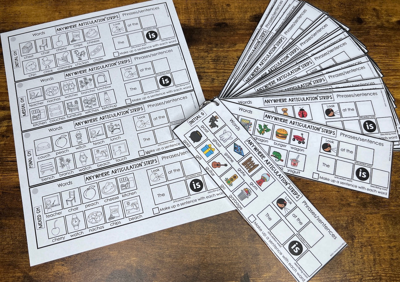 Anywhere Speech and Language Strips ~ On the Go Speech Therapy