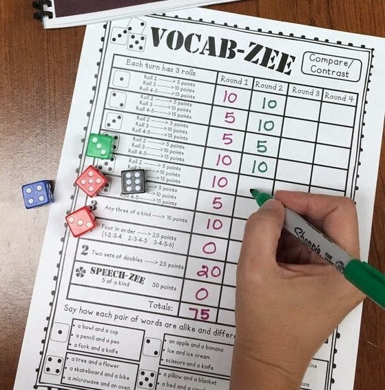Vocab Zee ~ Articulation Dice Game Companion