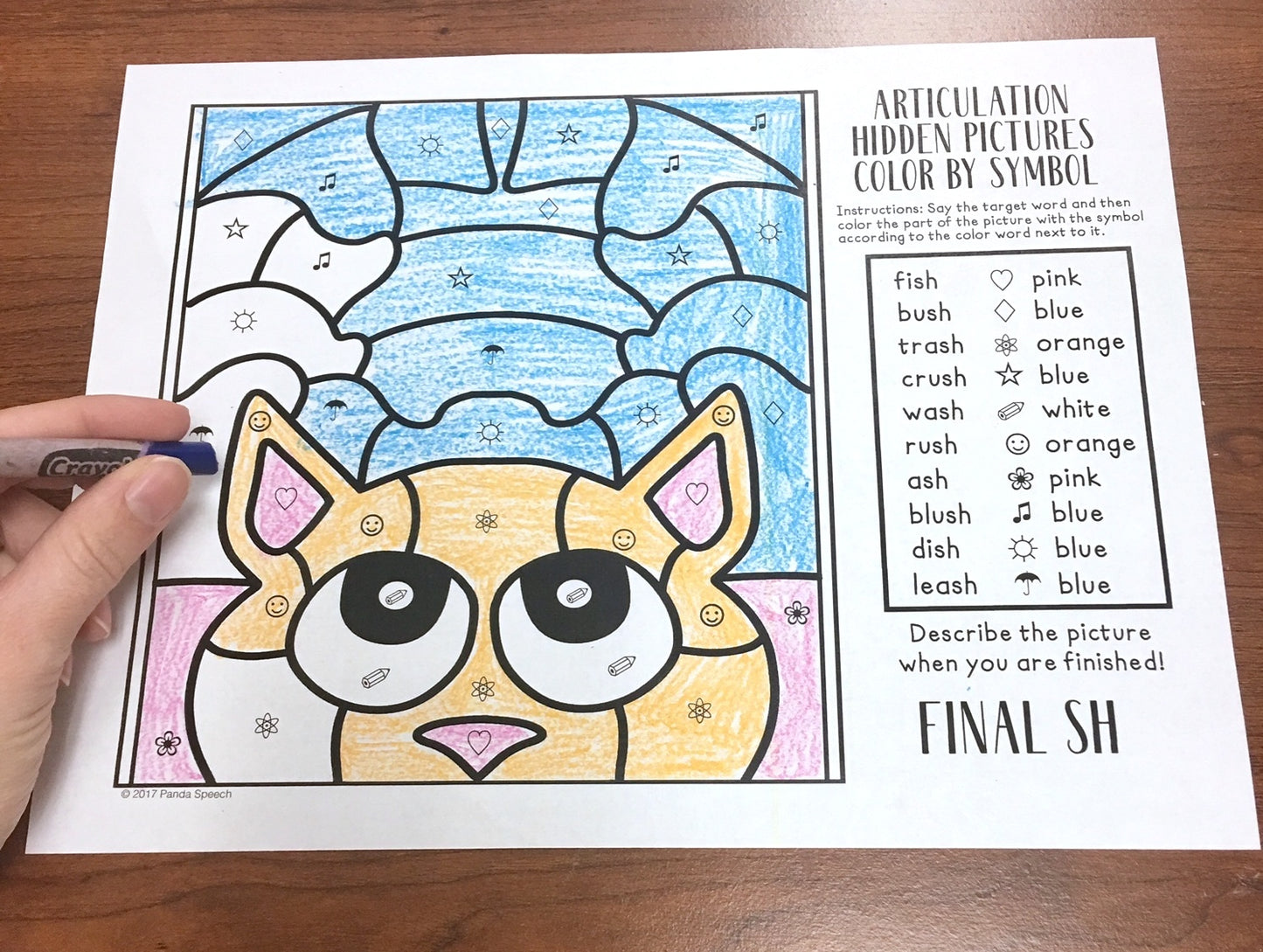 Color by Symbol Hidden Pictures PETS!~ Print & Go Coloring Pages for Speech Therapy (ARTICULATION & LANGUAGE)