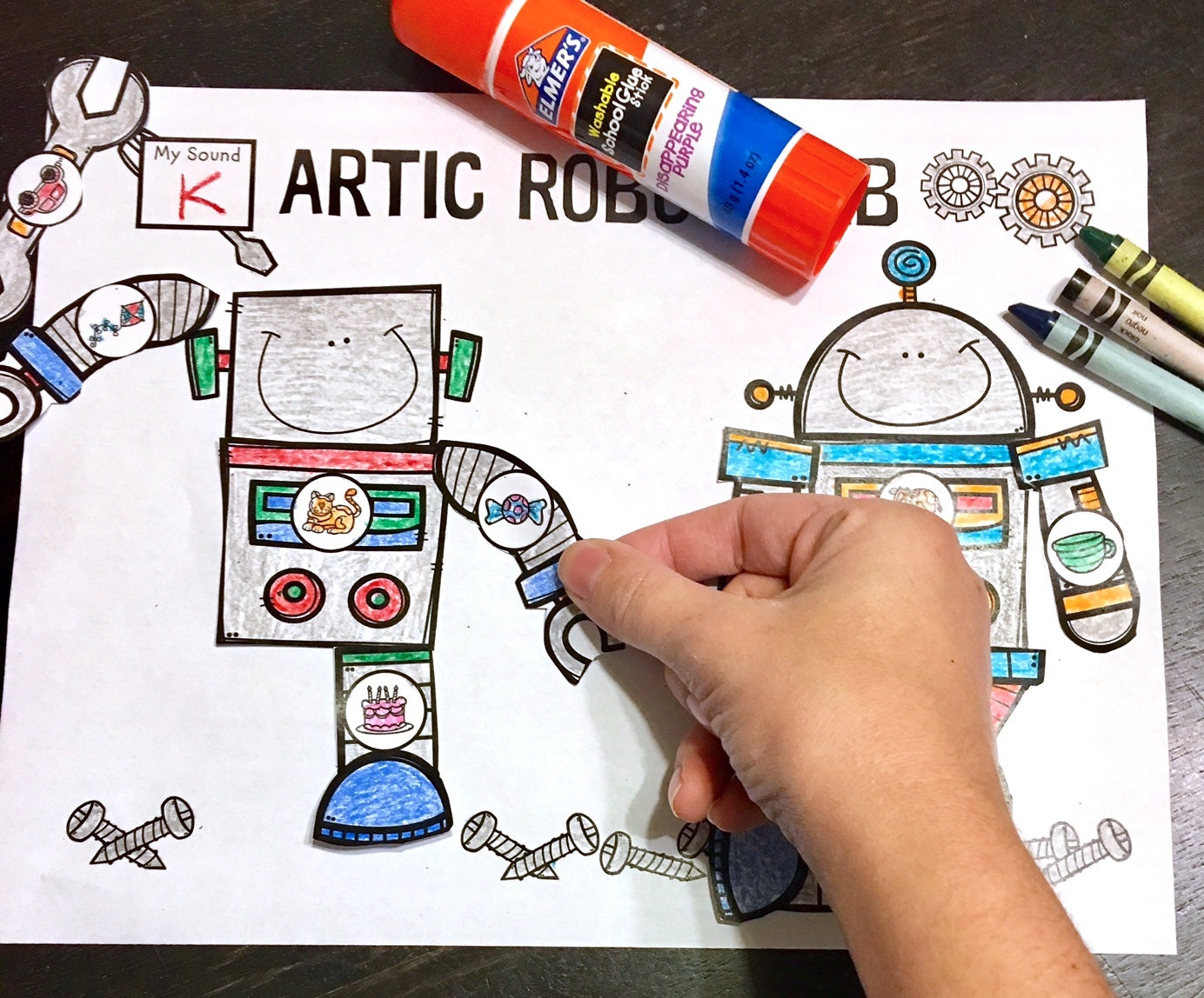 Artic Robot Lab~ Speech Therapy Cut & Paste Craft for Articulation