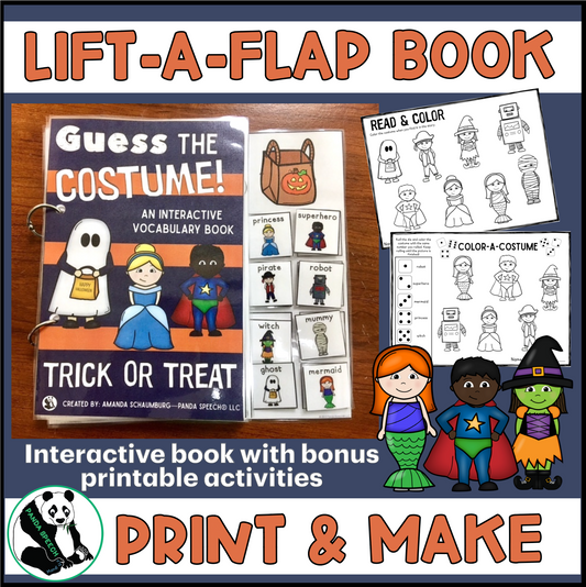 Guess the Costume Lift a Flap Book (Print & Make Book)