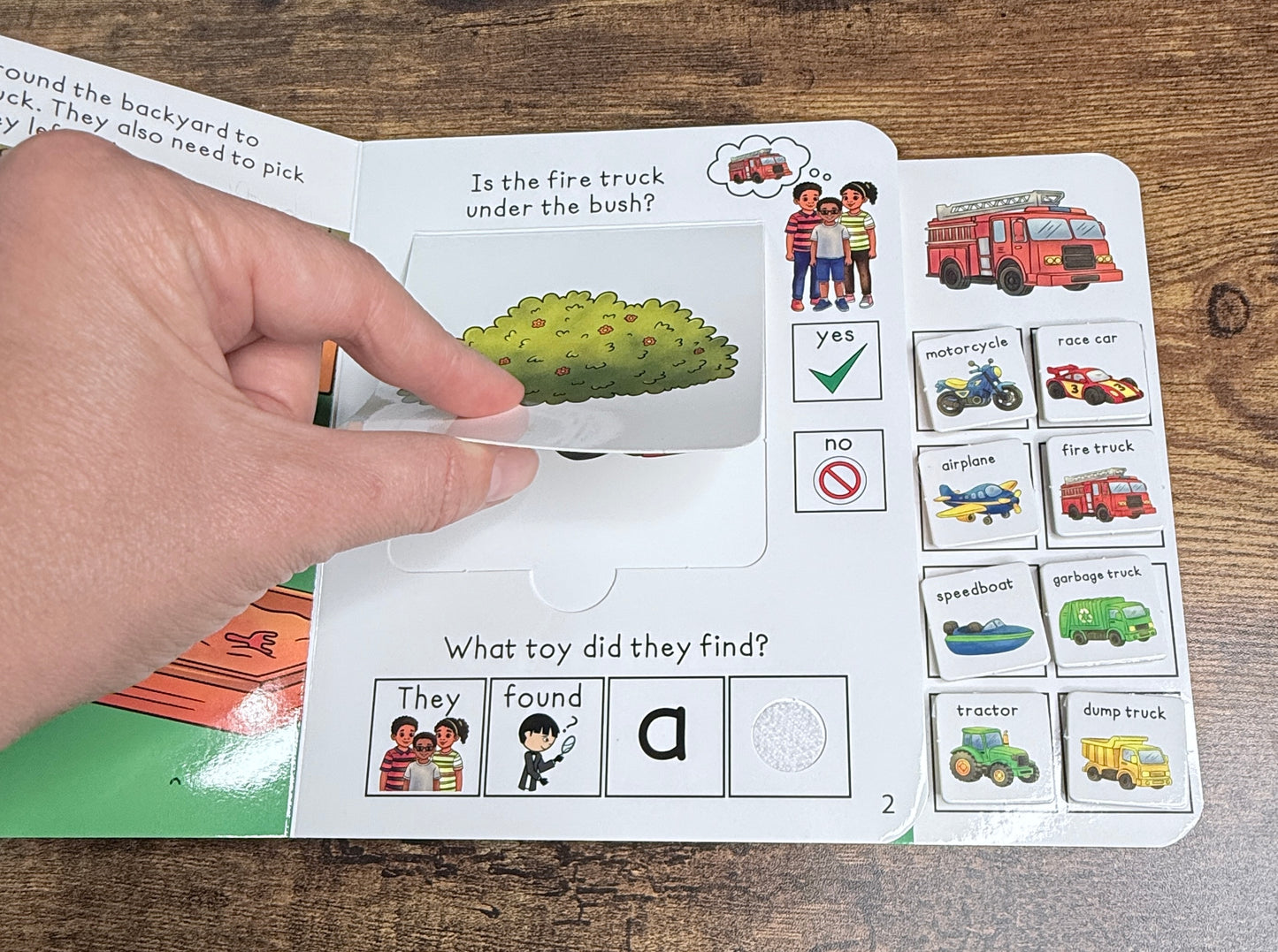 NEW The Missing Fire Truck ~  Lift-a-Flap Board Book + downloadable extras