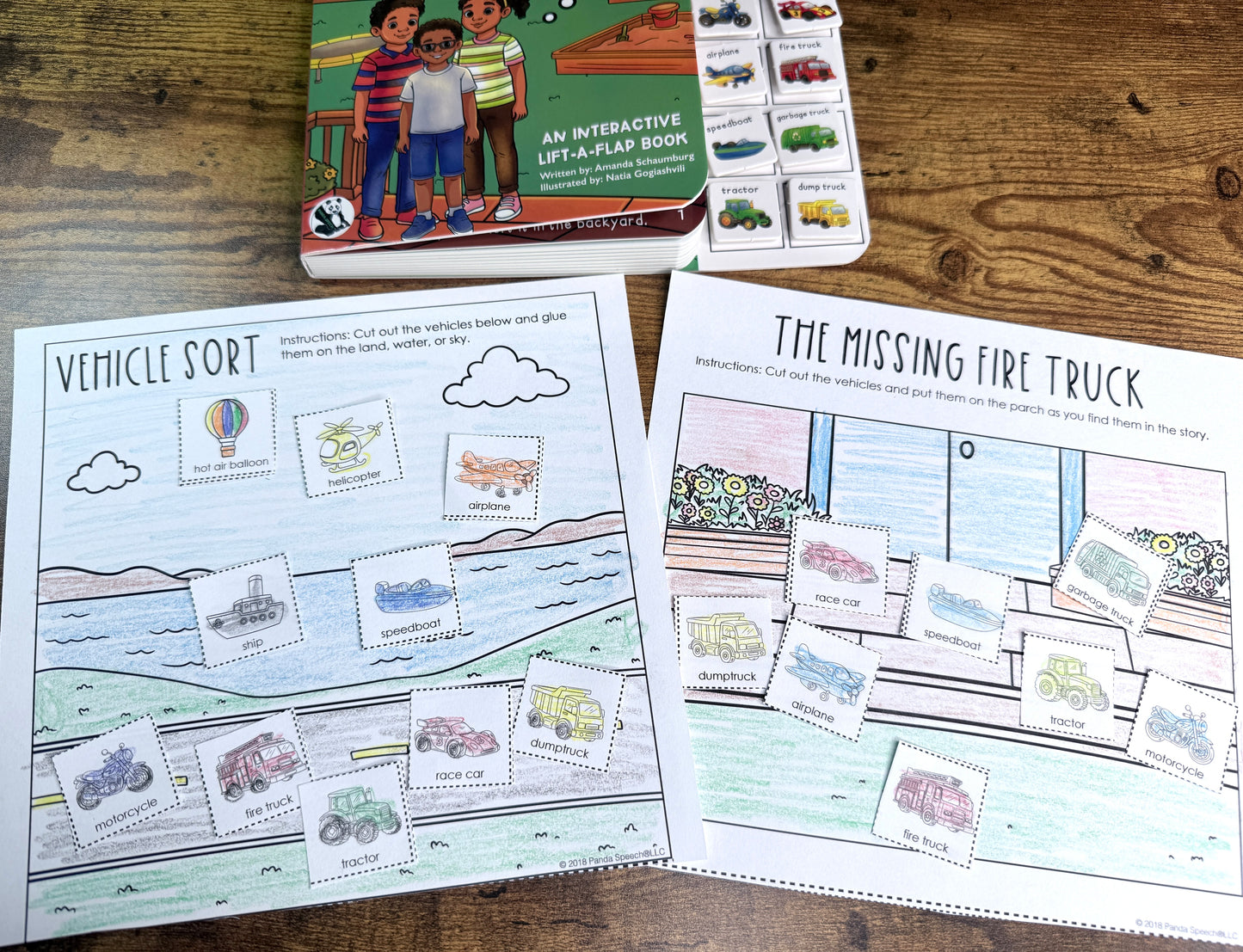 NEW The Missing Fire Truck ~  Lift-a-Flap Board Book + downloadable extras