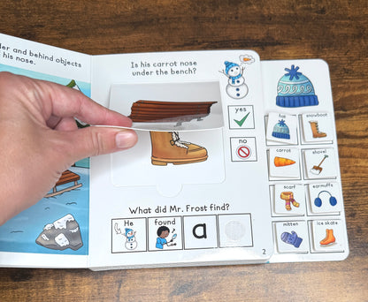 Clearance Imperfect Mr. Frost Lost His Nose ~  Lift-a-Flap Board Book + downloadable extras (Copy)