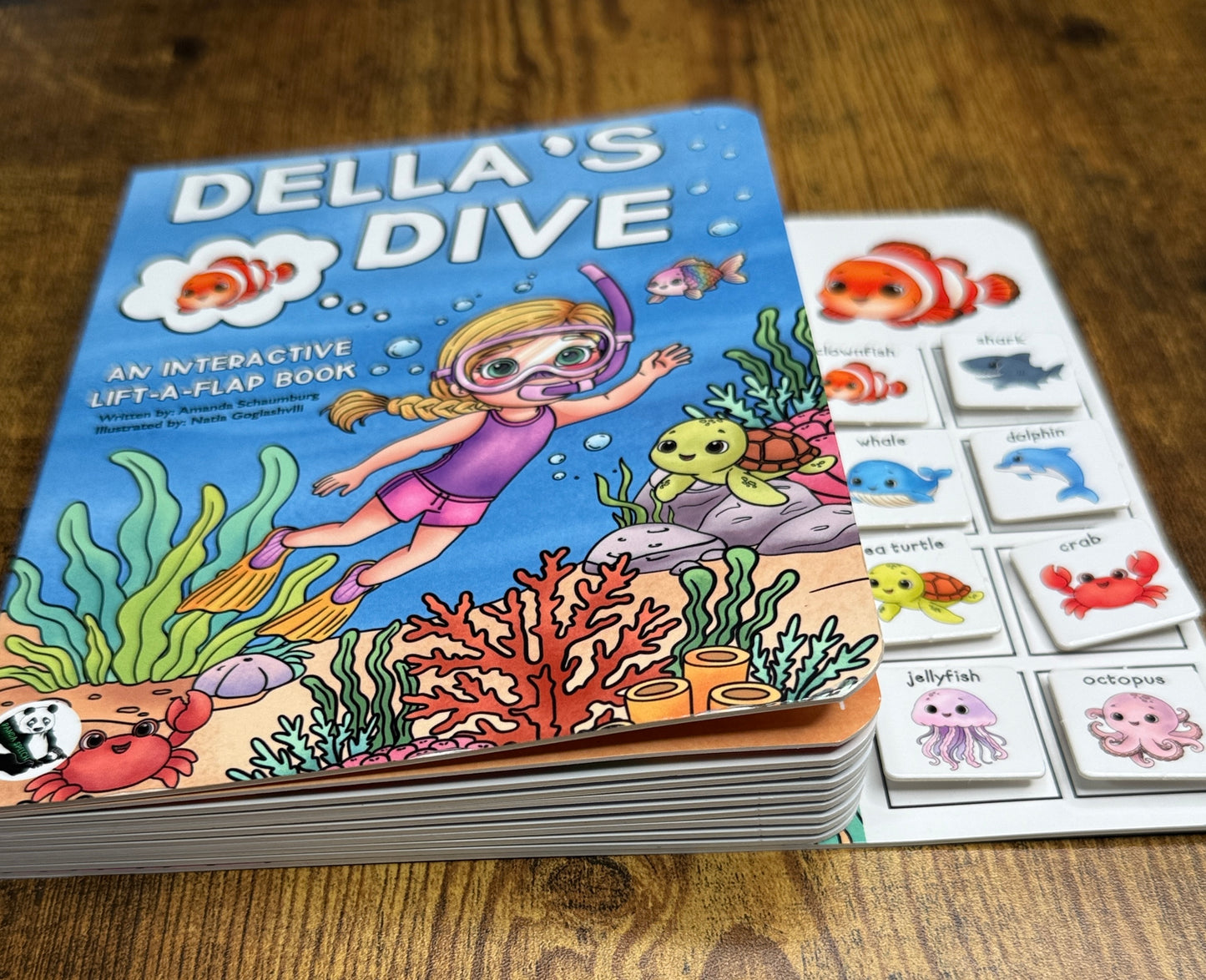 PRE-LAUNCH 8/2/2026 10am CST ! Della's Dive  Lift-a-Flap Board Book + downloadable extras