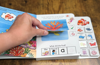 PRE-LAUNCH 8/2/2026 10am CST ! Della's Dive  Lift-a-Flap Board Book + downloadable extras