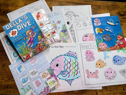 PRE-LAUNCH 8/2/2026 10am CST ! Della's Dive  Lift-a-Flap Board Book + downloadable extras