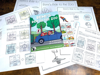 Remi's Ride to the Zoo ~  Lift-a-Flap Board Book + downloadable extras