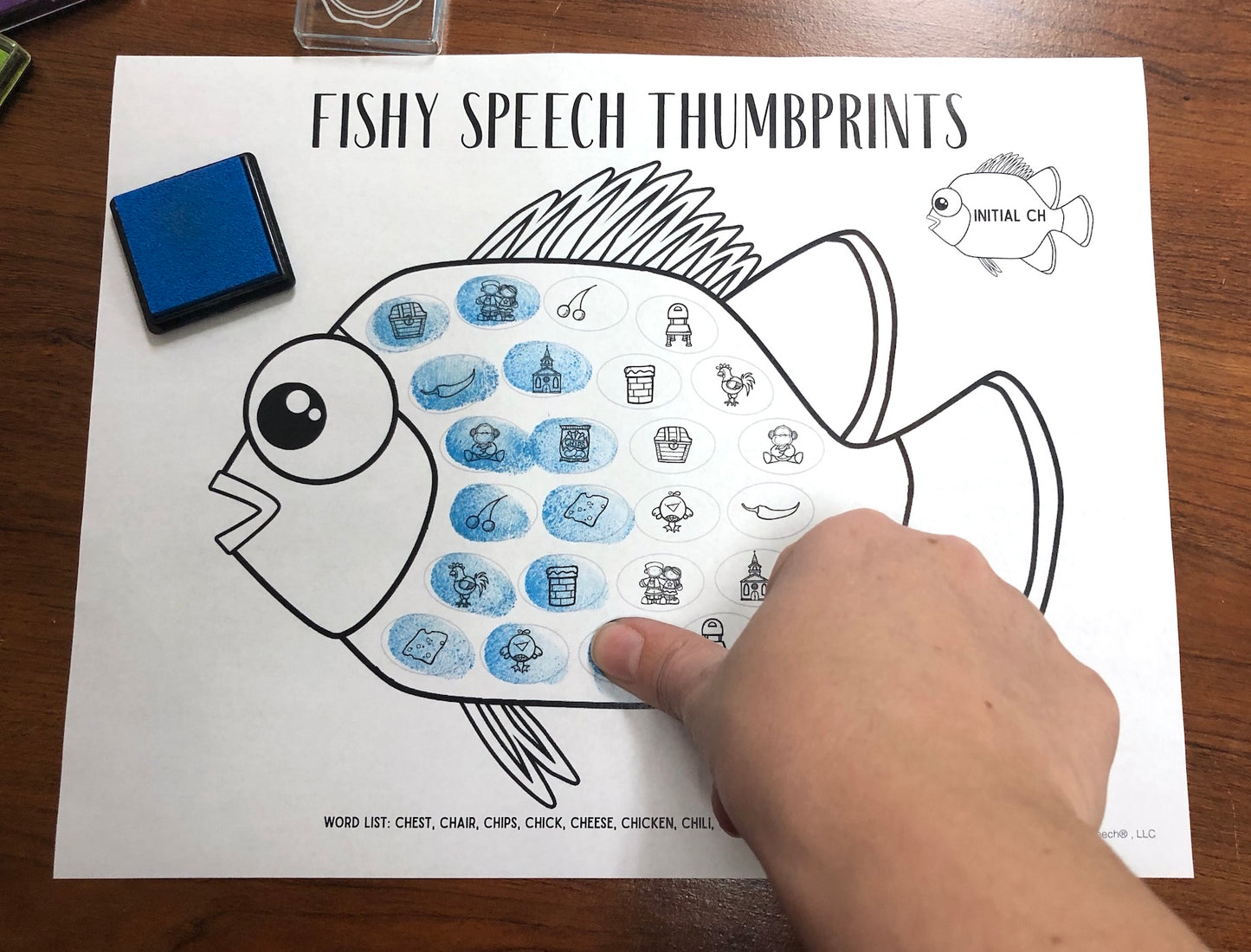 Fishy Thumbprints A Speech Therapy Craft Activity ~ Articulation Practice