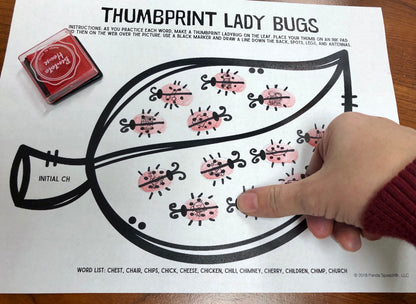 Lady Bug Thumbprints A Speech Therapy Craft Activity ~ Articulation Practice