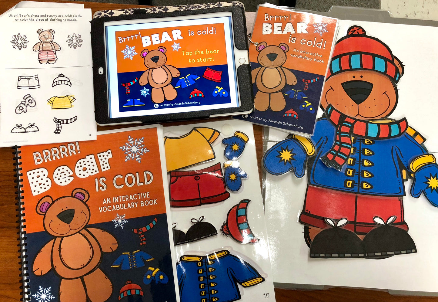 Bear is Cold Interactive Book + Activities   (Print & Make Book)