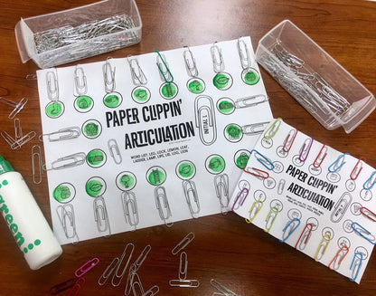 Clips de Papel de Articulación: A speech therapy activity