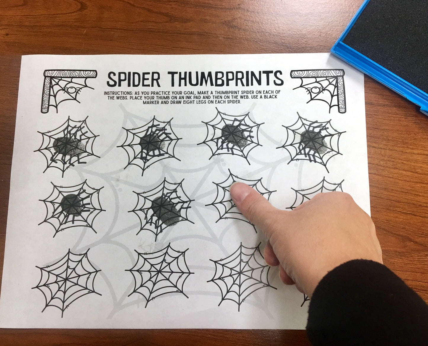 Spider Thumbprints A Speech Therapy Craft Activity ~ Articulation Practice