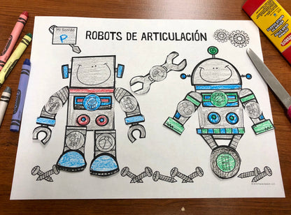 Robots de Articulación ~ Speech Therapy Cut & Paste Craft in Spanish