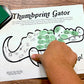 Gator Thumbprints A Speech Therapy Craft Activity ~ Articulation Practice (Copy) (Copy)