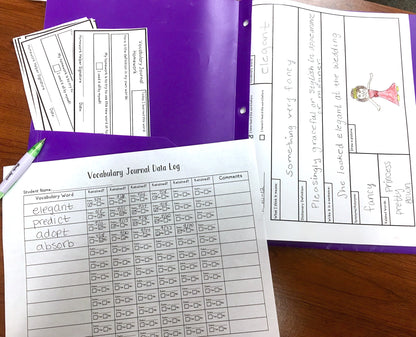 Simple Vocabulary Journal