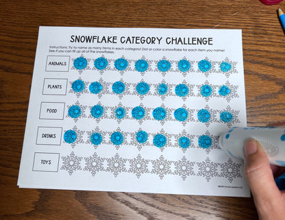 Snowstorm Categories No Prep Speech Therapy Worksheets