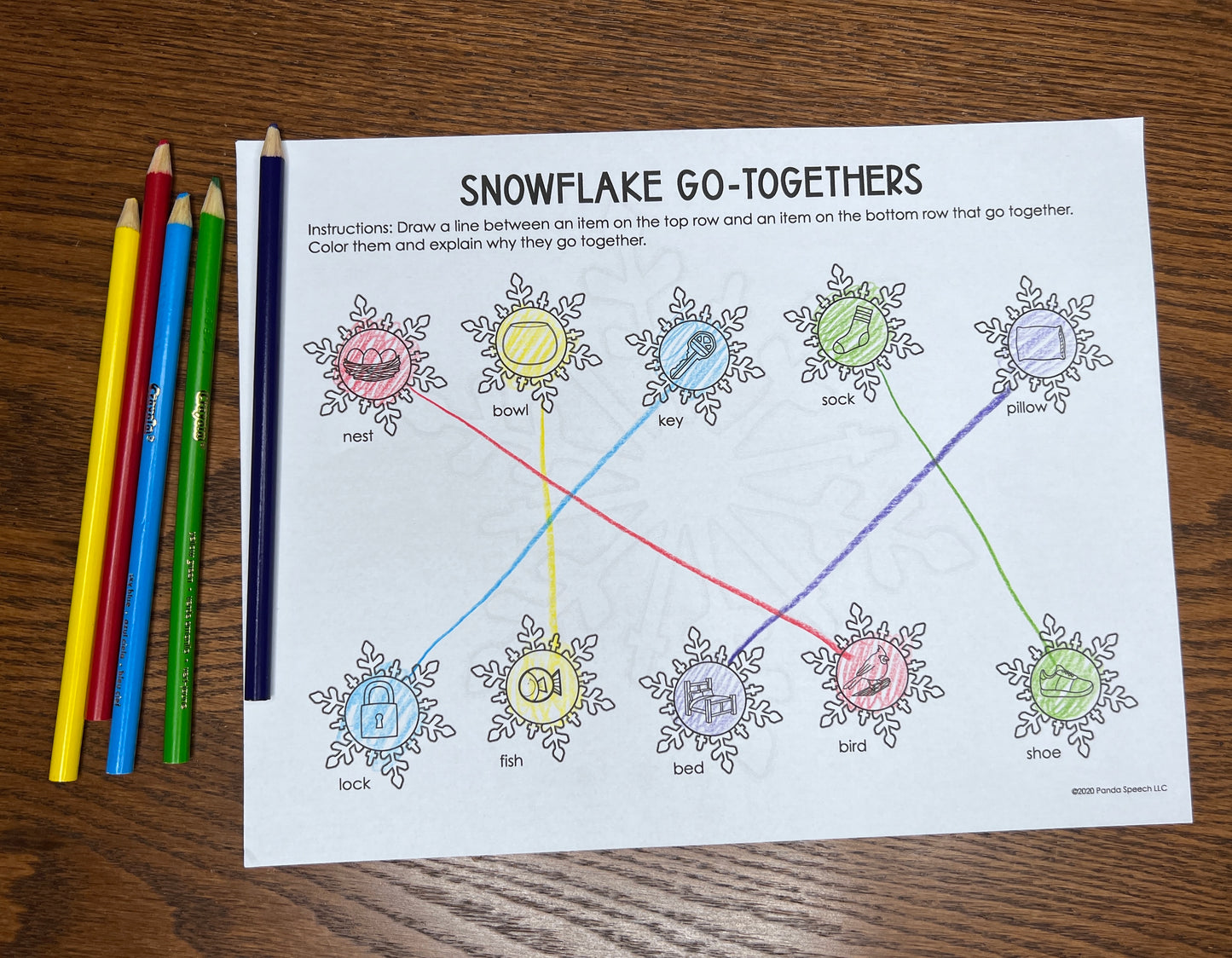 Snowstorm Categories No Prep Speech Therapy Worksheets