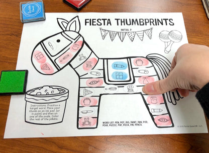Piñata Thumbprints A Speech Therapy Craft Activity ~ Articulation Practice