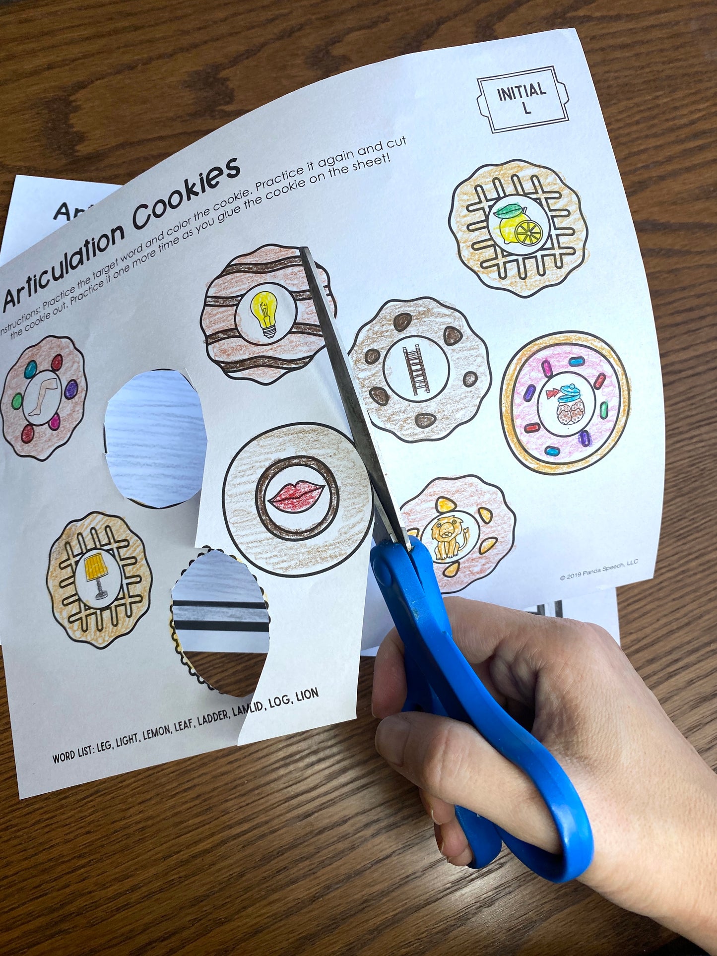 Articulation Cookies ~ Cut and Paste Craft for Speech Therapy