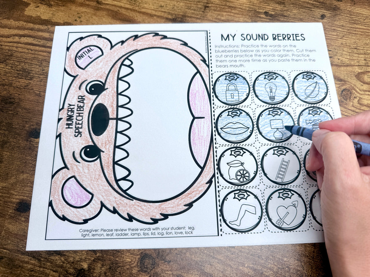 Hungry Bear Speech ~ One Page Speech and Language Craft