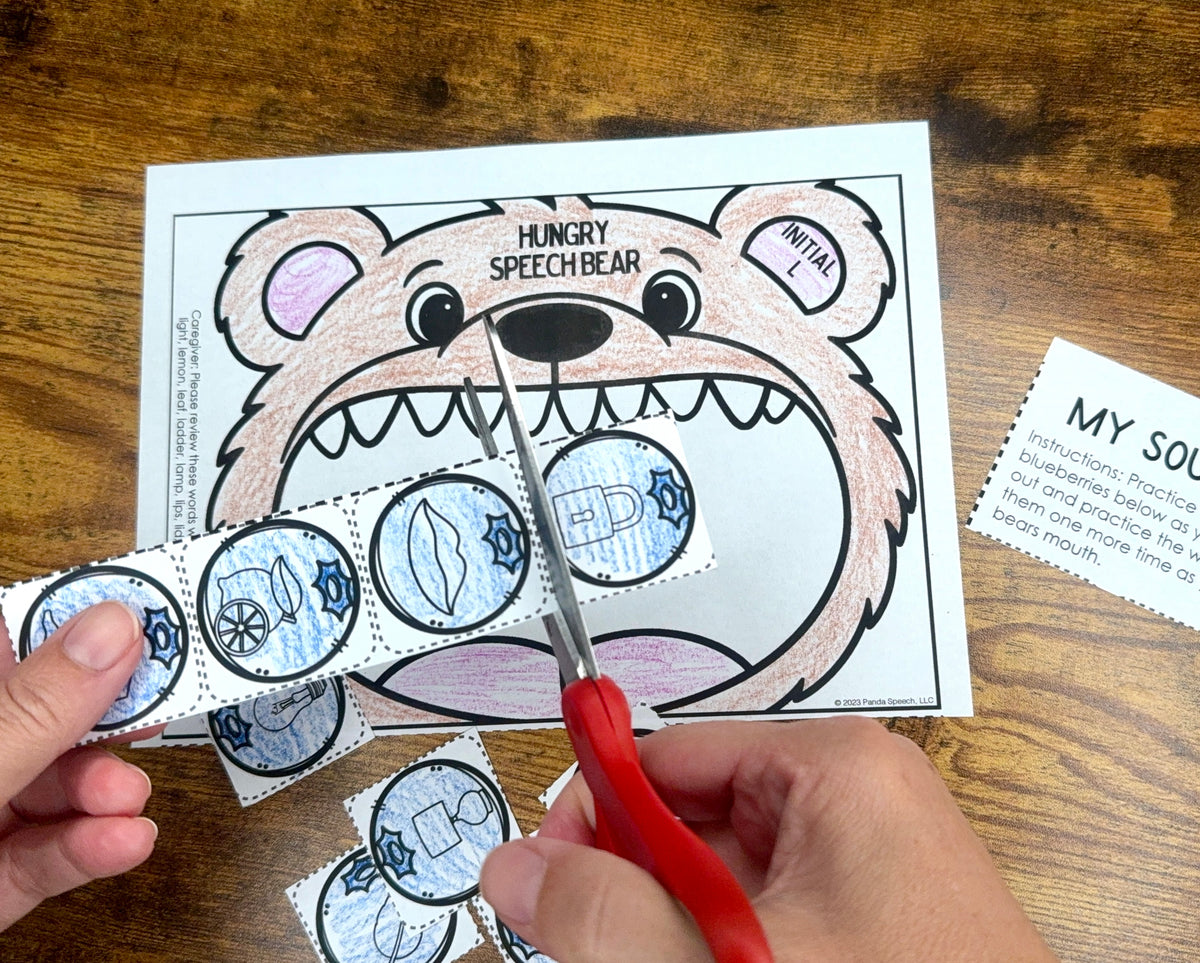 Hungry Bear Speech ~ One Page Speech and Language Craft