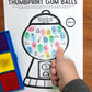 Gum ball Thumbprints A Speech Therapy Craft Activity ~ Articulation Practice