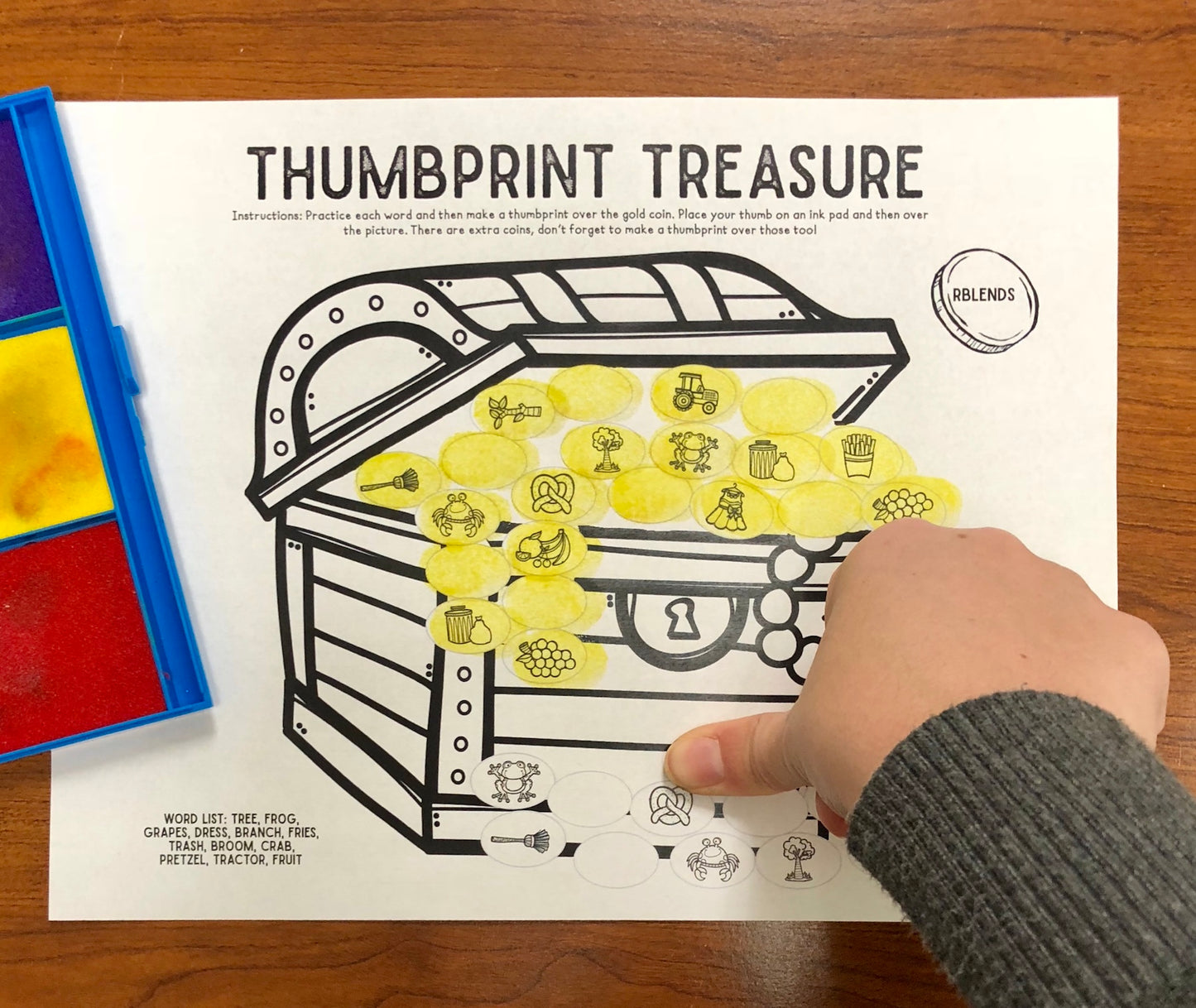 Treasure Thumbprints A Speech Therapy Craft Activity ~ Articulation Practice