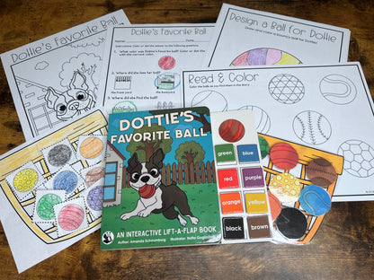 Dottie's Favorite Ball  ~  Lift-a-Flap Board Book + downloadable extras