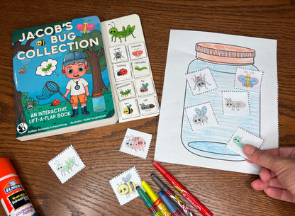 Jacob's Bug Collection ~  Lift-a-Flap Board Book + downloadable extras