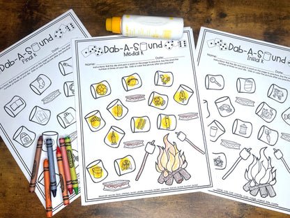 Dab a Sound S'Mores Edition ~ Print & Go for Articulation Speech Therapy