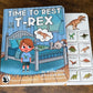 NEW! Time to Rest T-Rex ~  Lift-a-Flap Board Book + downloadable extras