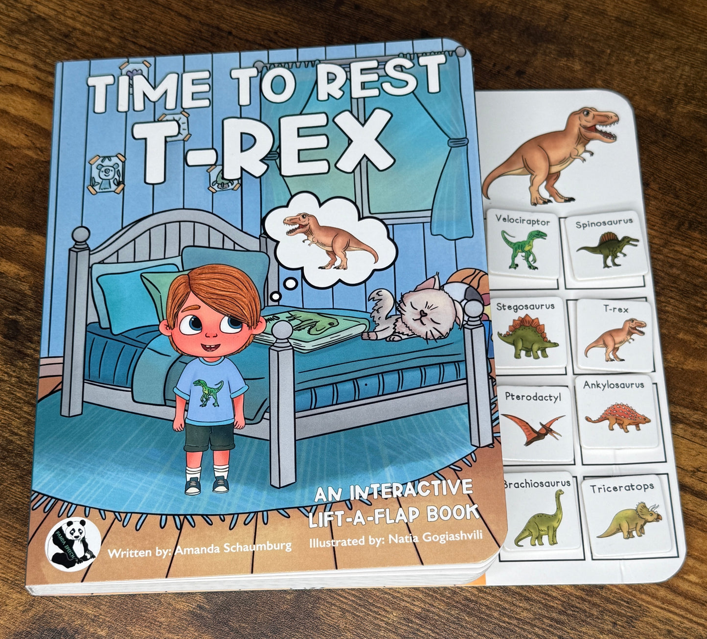 NEW! Time to Rest T-Rex ~  Lift-a-Flap Board Book + downloadable extras