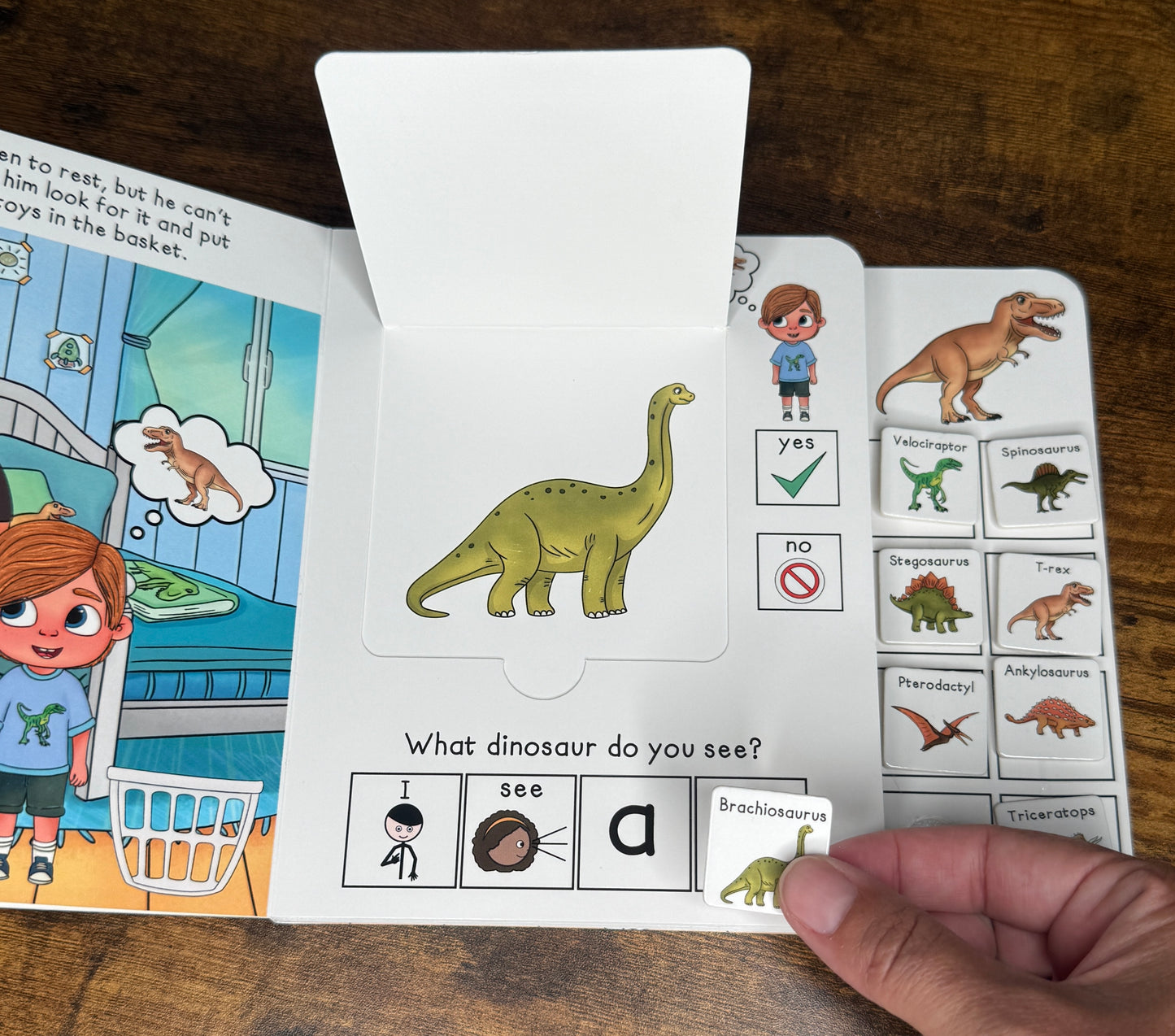 NEW! Time to Rest T-Rex ~  Lift-a-Flap Board Book + downloadable extras