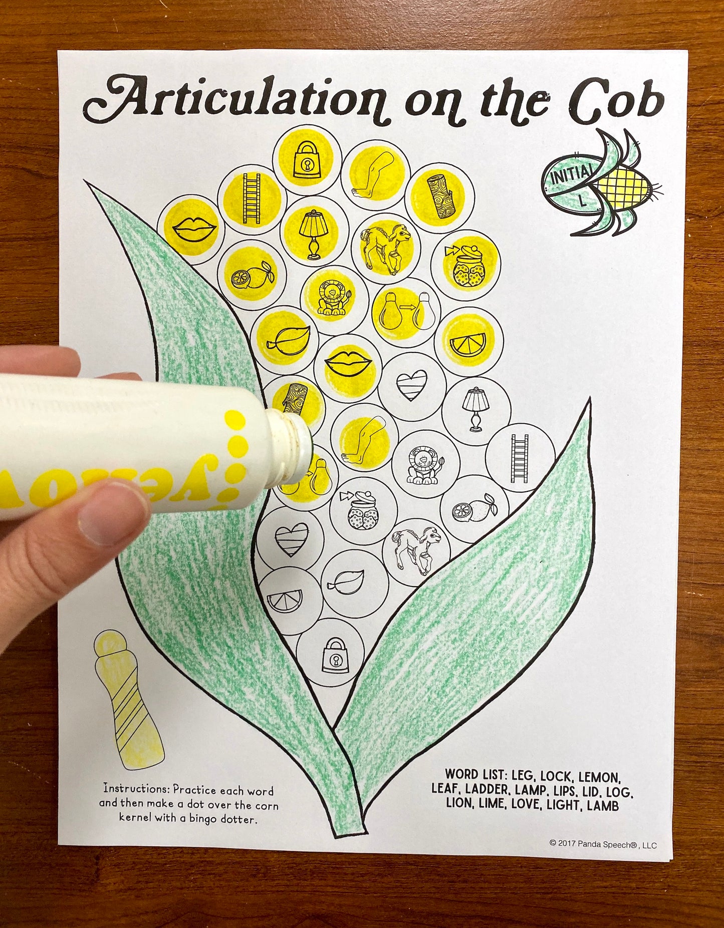 Articulation on the Cobs ~ A Speech Therapy Activity ~ Articulation Practice