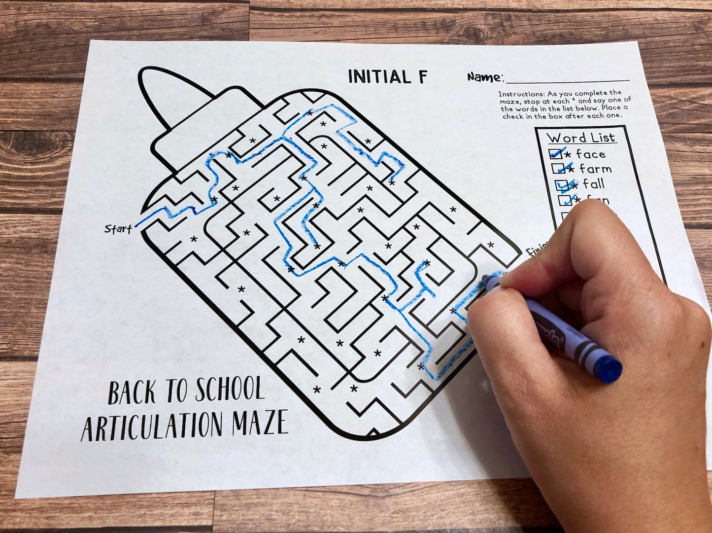 Back to School Articulation Mazes ~ No Prep Speech Therapy