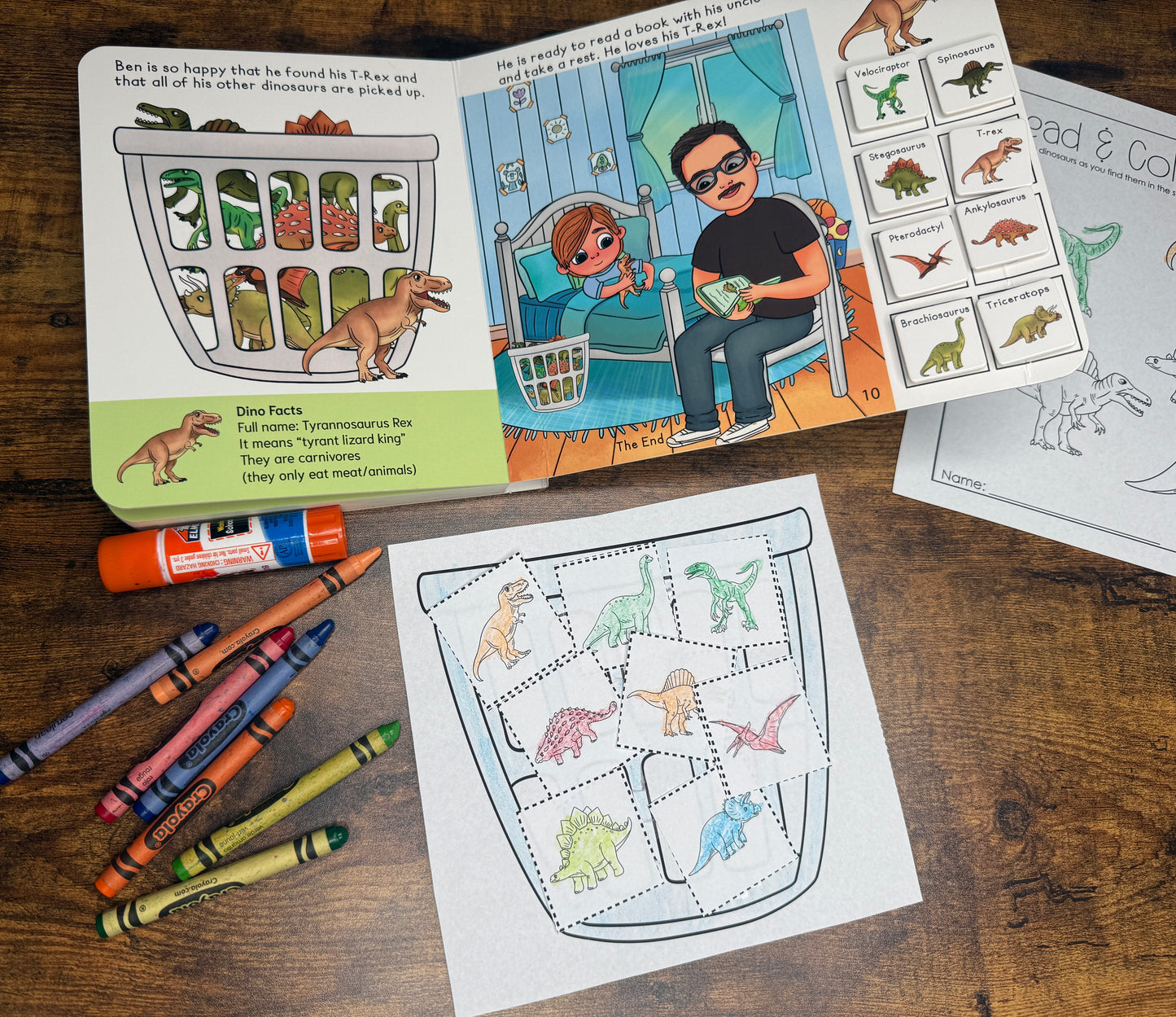 NEW! Time to Rest T-Rex ~  Lift-a-Flap Board Book + downloadable extras